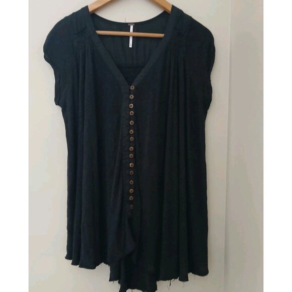 Free People Tops - Free People Button Front V Neck Highland Shirt